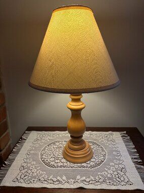 Solid 18" Wood Table Lamp - Natural